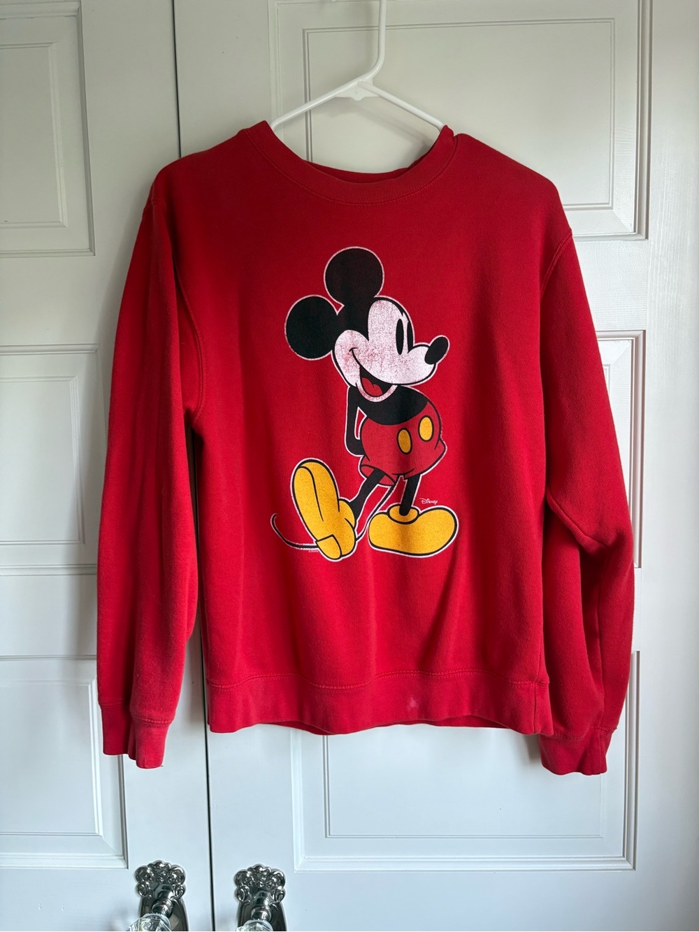 Junk Food Clothing Red Mickey Mouse Crewneck Sweatshirt